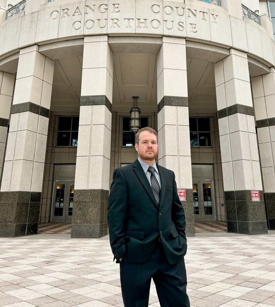 Matthew Boren in Orange County Courthouse